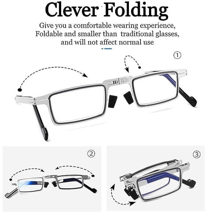 Foldable Lightweight Compact Portable Rectangle Eyewear- Brand Kiosk Store