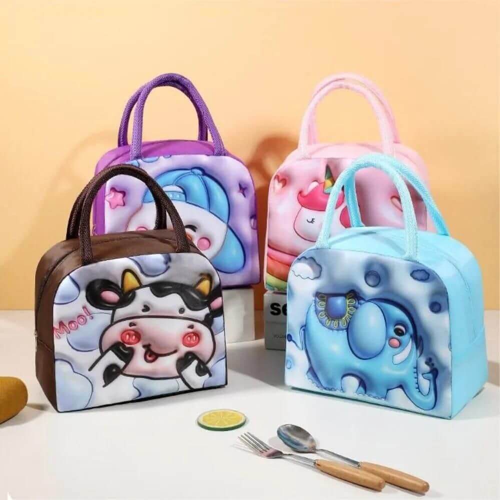 Lunch Box Bag Children Cute Lunch Box Bag (Pack of 2)- Brand Kiosk Store