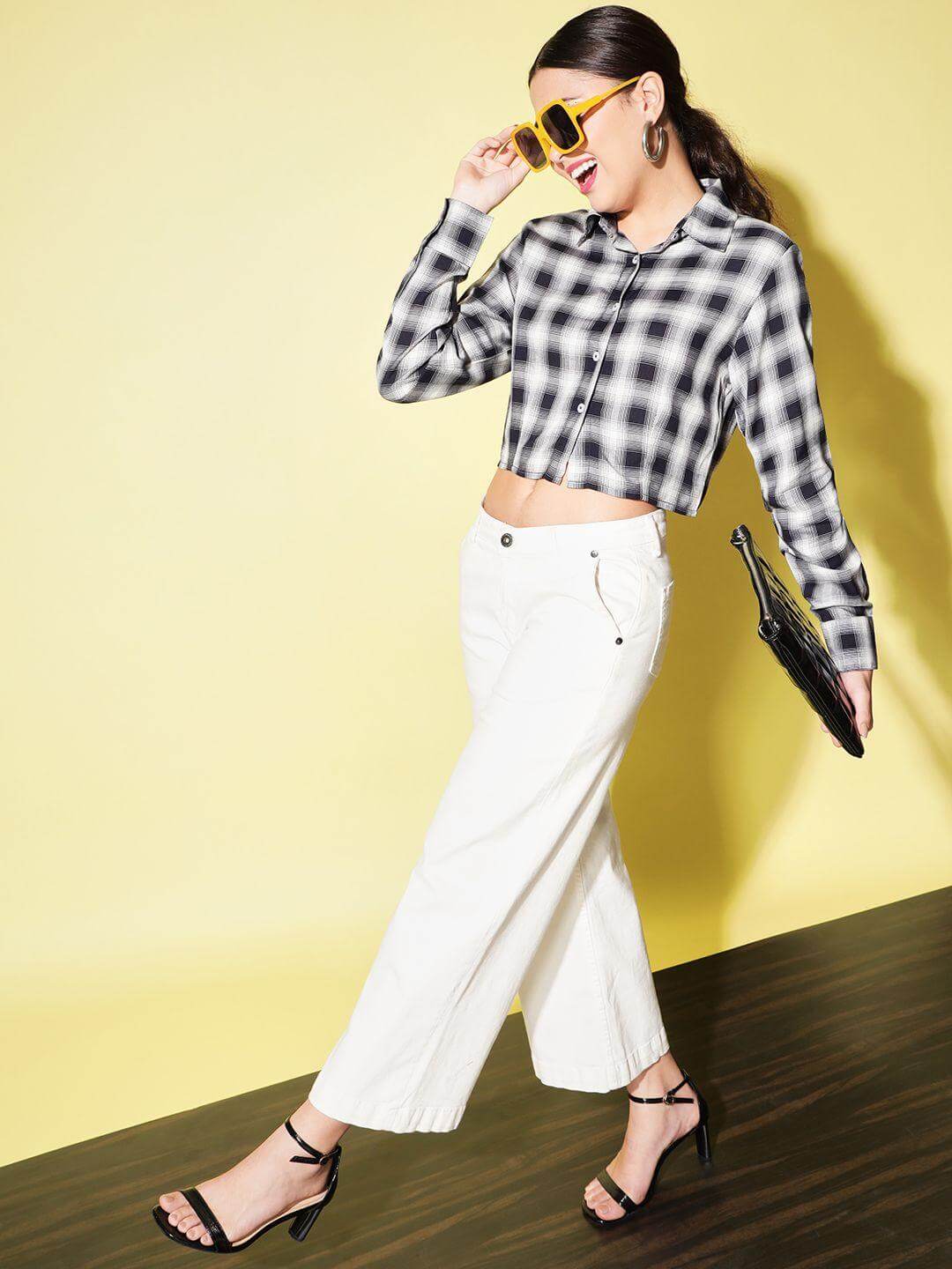 Trend Arrest Women's Rayon Checkered Shirt- Brand Kiosk Store