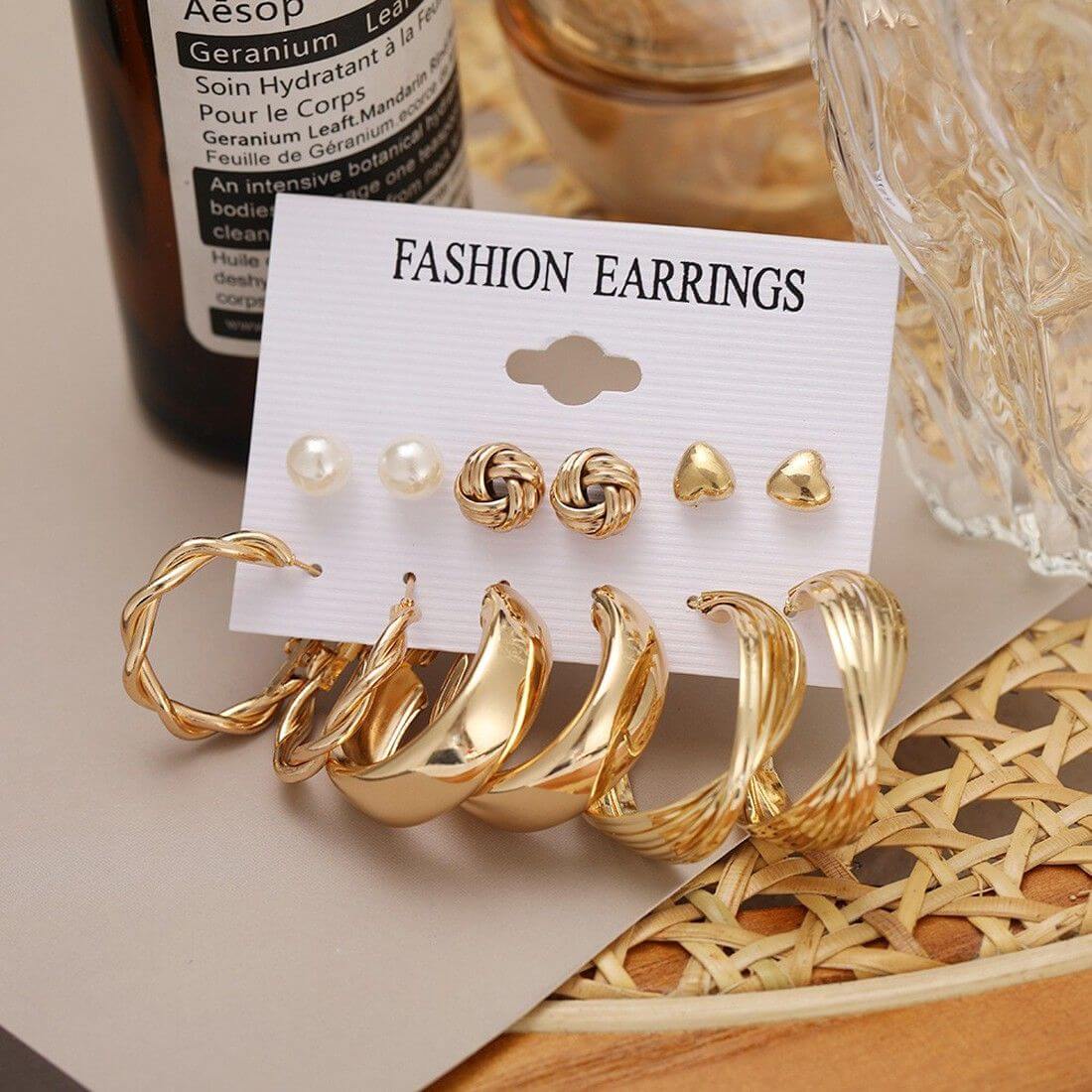 Combo Pack Of Earrings(Pack Of 6)- Brand Kiosk Store