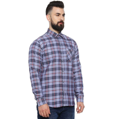 Campus Sutra Cotton Blend Checkered Full Sleeves Casual Shirt- Brand Kiosk Store