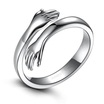 Titanium Stylish Look Women Ring Stainless Steel Silver Plated Ring- Brand Kiosk Store