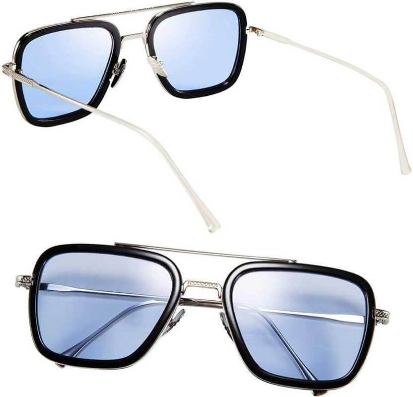 Square Sunglasses Silver Frame- Brand Kiosk Store