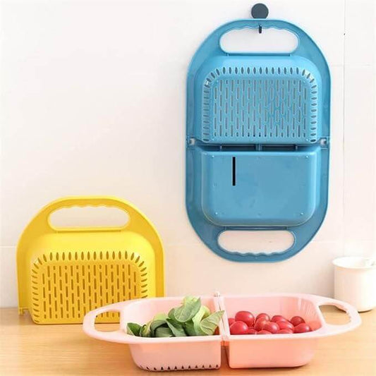 Multifunctional Foldable Drain Basket Hanging Fruit and Vegetable Storage Basket- Brand Kiosk Store