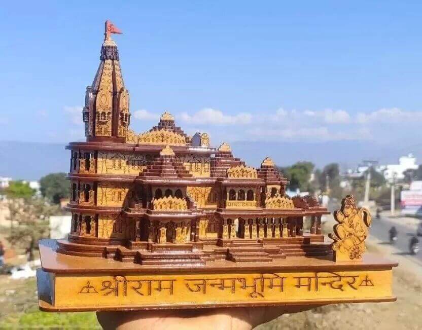 Shri Ram Mandir Ayodhya 3D Wooden Temple- Brand Kiosk Store