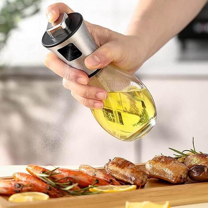 Oil Sprayer for Cooking, Refillable Stainless Steel Oil Dispenser- Brand Kiosk Store