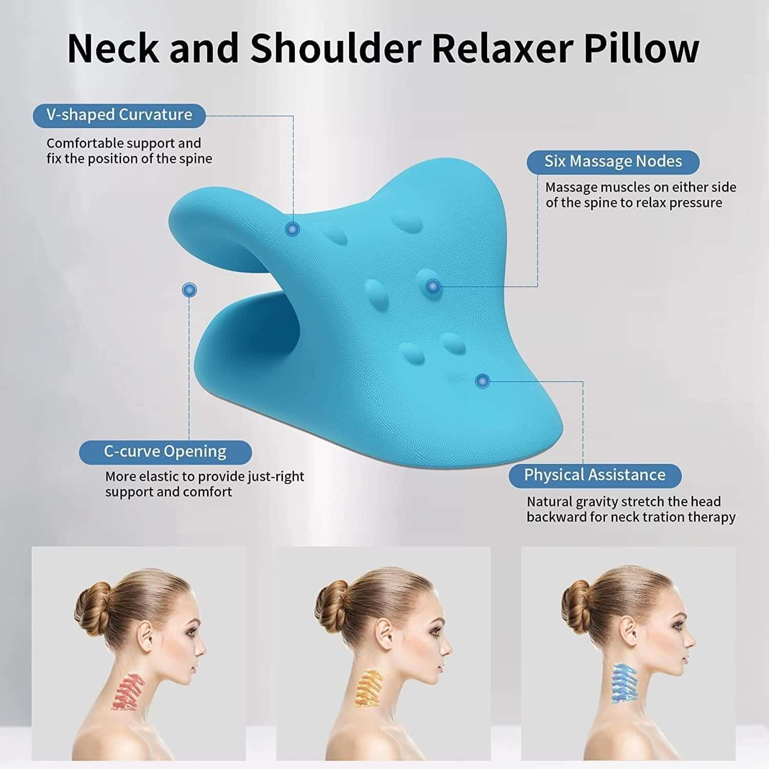 Expertomind Neck Relaxer Expertomind Neck Relaxer | Cervical Pillow | Neck & Shoulder Support for Pain Relief- Brand Kiosk Store