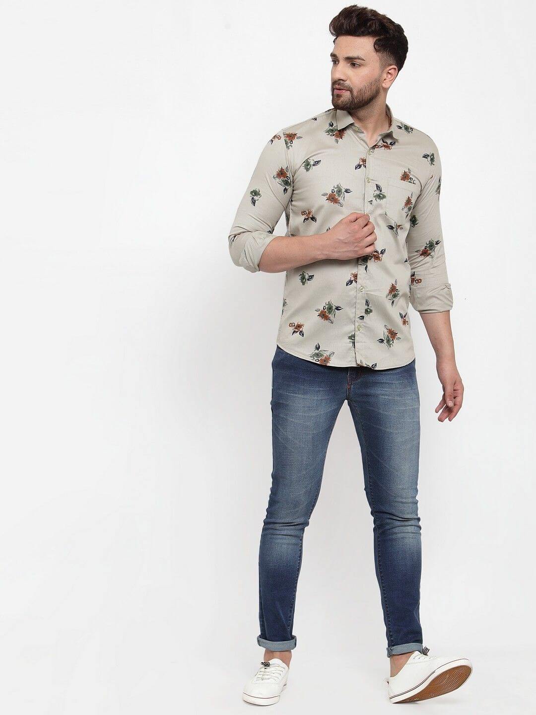 Men's Printed Cotton Blend Shirts- Brand Kiosk Store