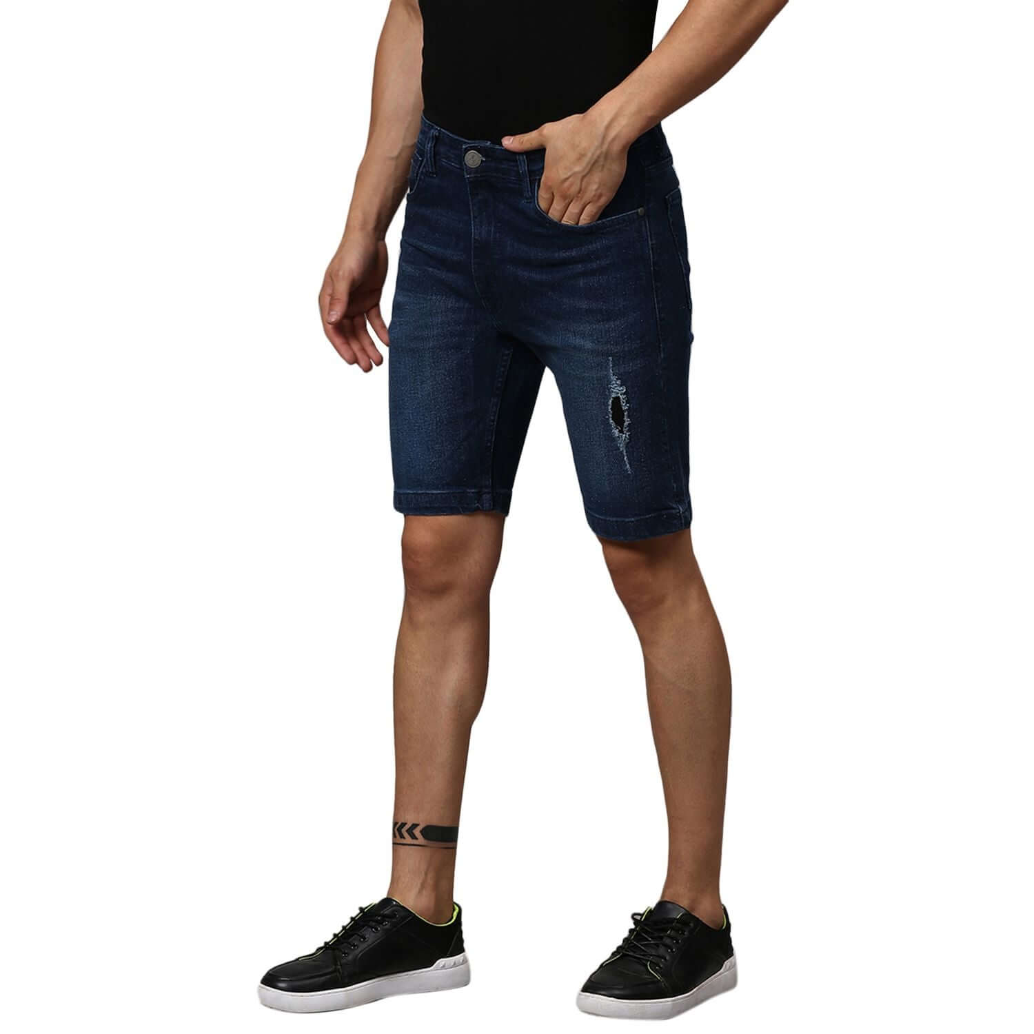 Campus Sutra Denim Rugged Slim Fit Short- Brand Kiosk Store