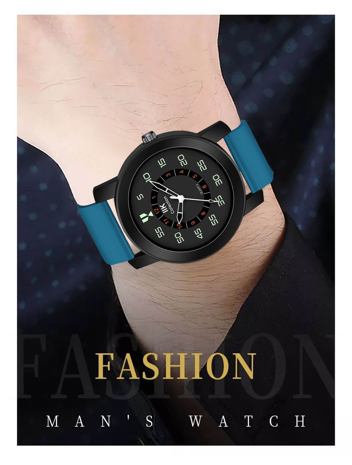 Round Numerical Dial Analogue Men Watch- Brand Kiosk Store