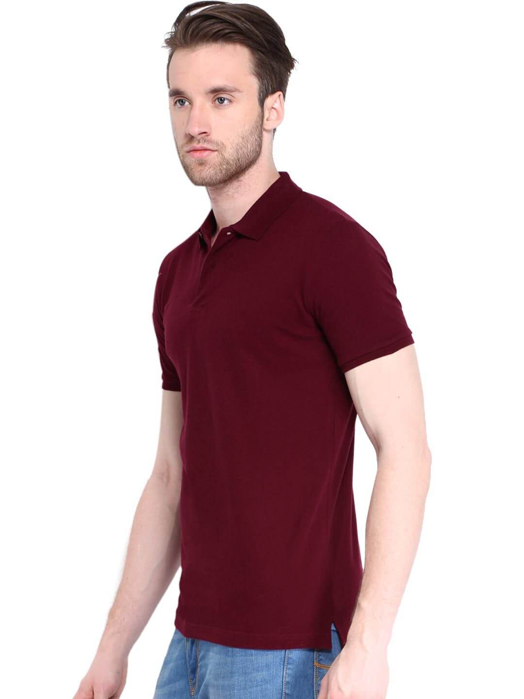 Poly Cotton Solid Half Sleeves Mens Polo T-shirt (Pack of 3)- Brand Kiosk Store