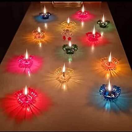 Set of 12 and set of 24 3D Reflection Diya- Brand Kiosk Store