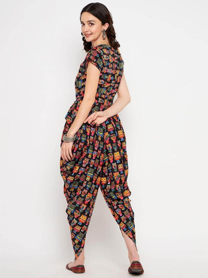 Uptownie Lite Women's Maxi Printed Dhoti Jumpsuit- Brand Kiosk Store