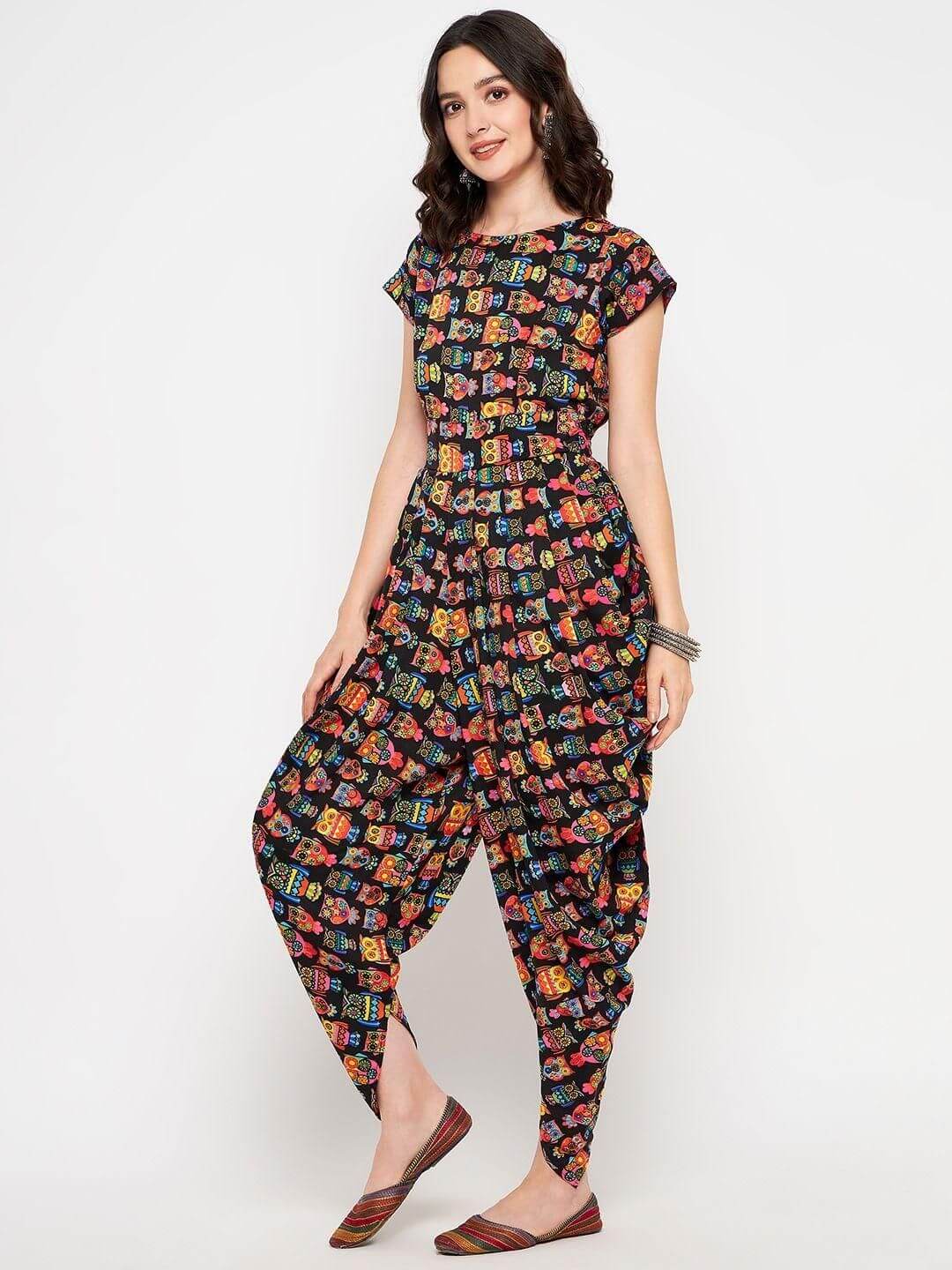 Uptownie Lite Women's Maxi Printed Dhoti Jumpsuit- Brand Kiosk Store