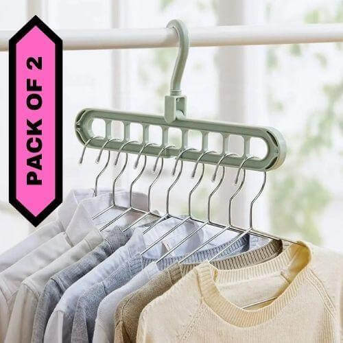 Hanger Nine Holes Rotation Storage Holder(Pack of 2)- Brand Kiosk Store