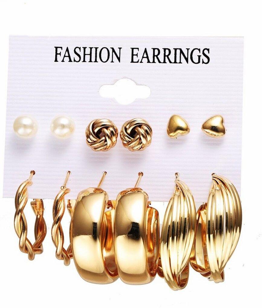 Combo Pack Of Earrings(Pack Of 6)- Brand Kiosk Store