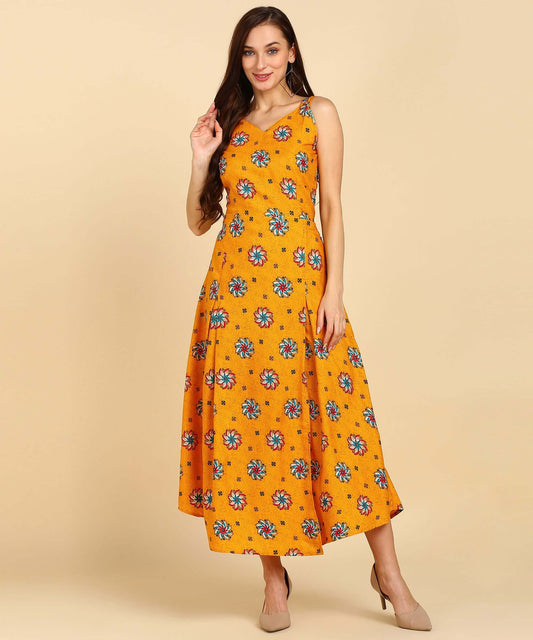 Latest Printed American Crepe Floor Length Kurti- Brand Kiosk Store