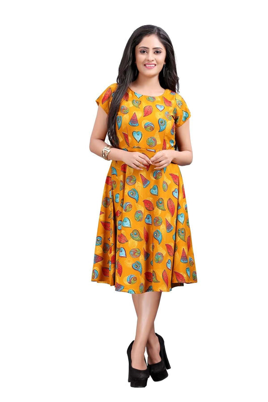 Attractive Printed American Crepe Kurti- Brand Kiosk Store