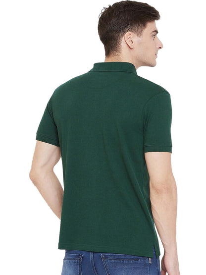 Cotton Blend Solid Half Sleeves Mens Polo T-Shirt- Brand Kiosk Store