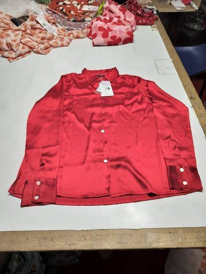 TRENDARREST Red Satin Shirt- Brand Kiosk Store