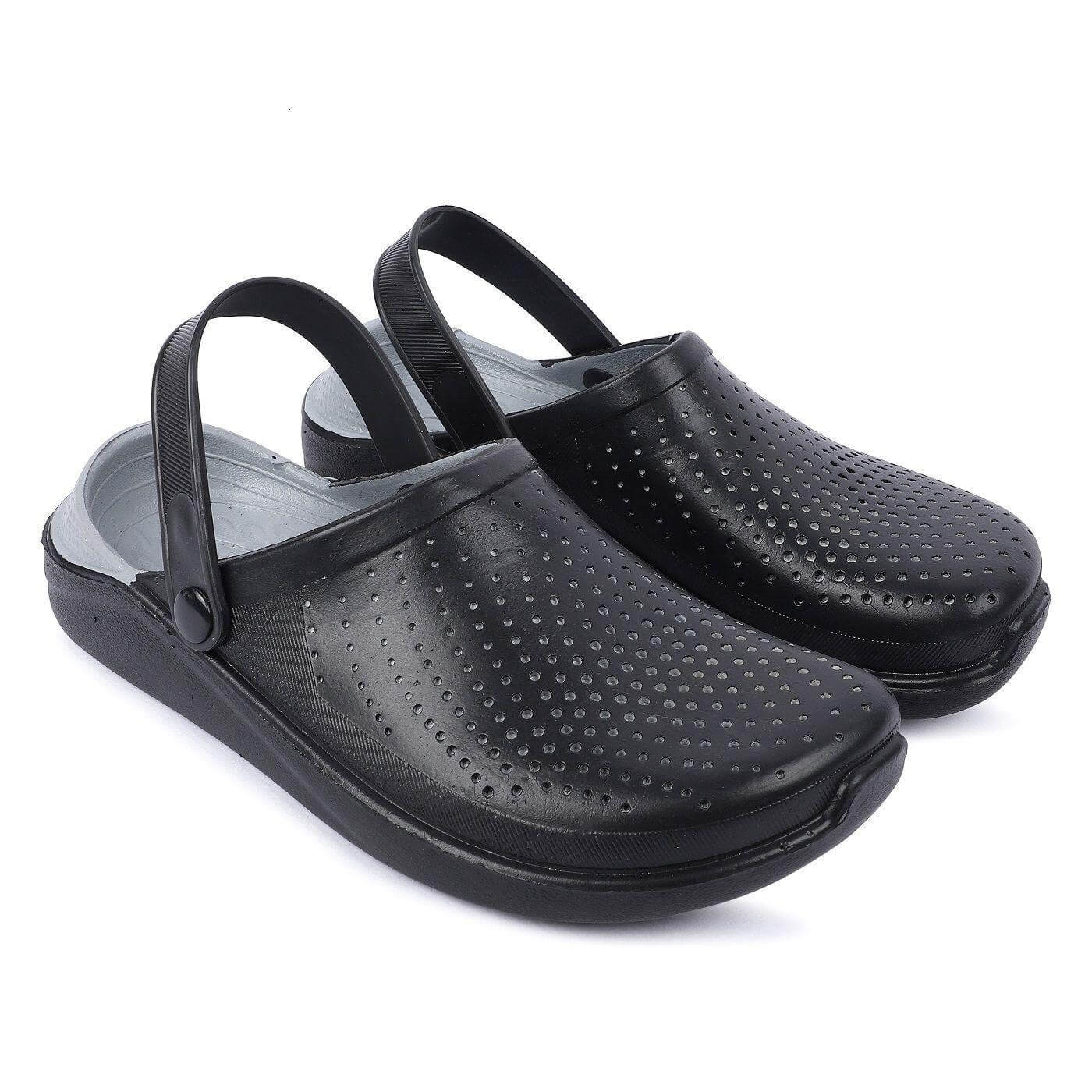 Richale New Latest Plain Black Clogs For Mens- Brand Kiosk Store