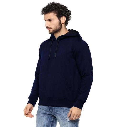 Fleece Solid Full Sleeves Hoodie- Brand Kiosk Store