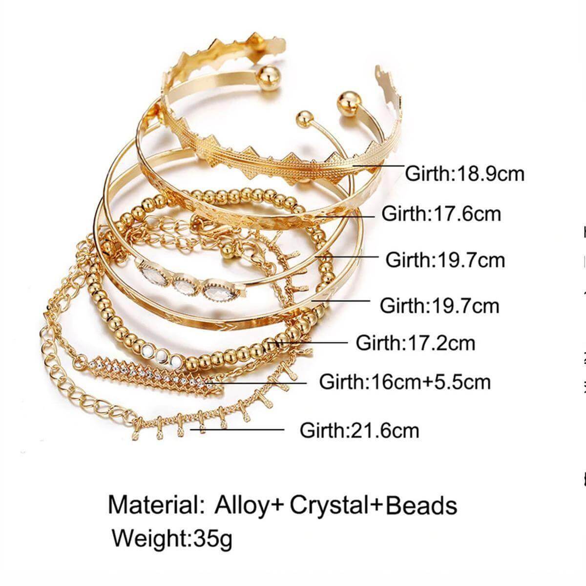 Beautiful American Diamond Bracelets ( Pack of 6)- Brand Kiosk Store