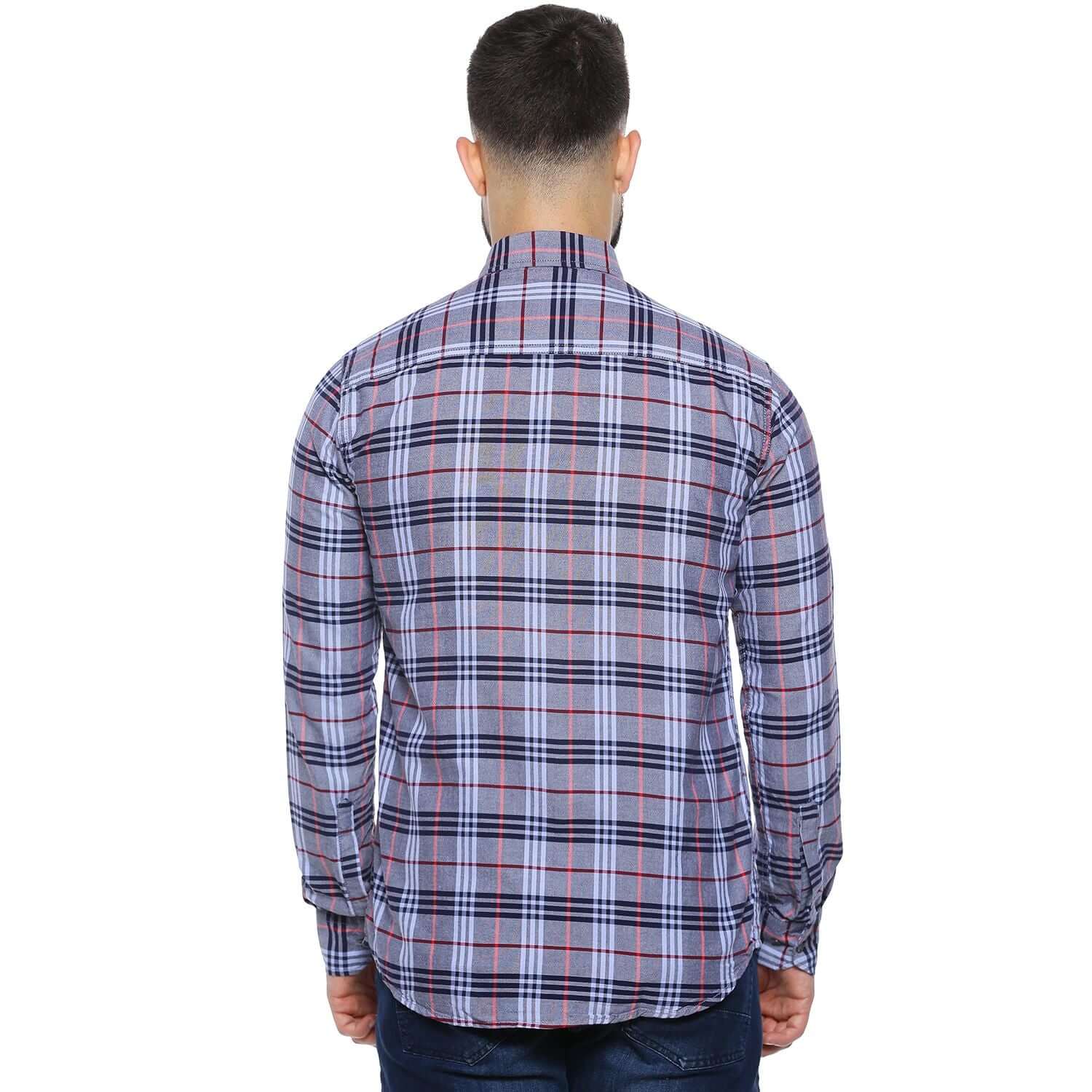 Campus Sutra Cotton Blend Checkered Full Sleeves Casual Shirt- Brand Kiosk Store