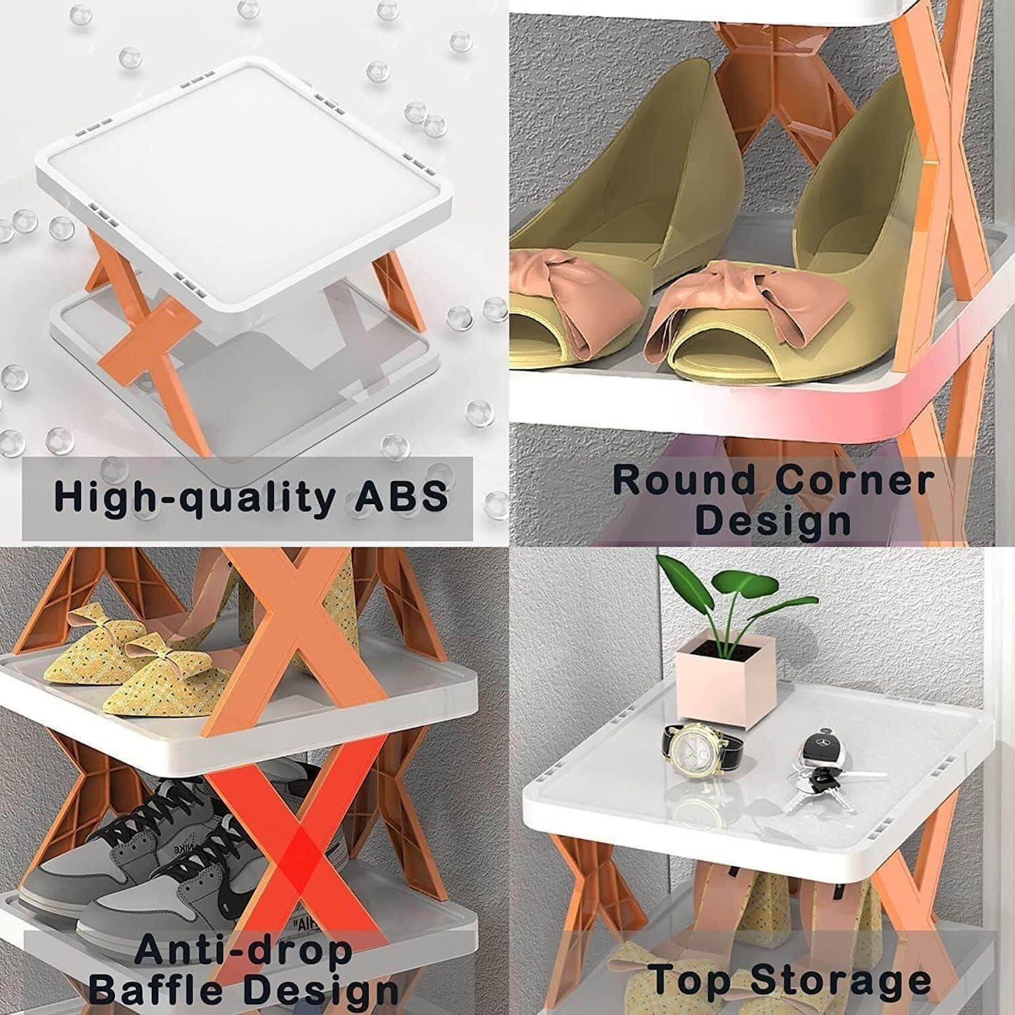 Smart Foldable Shoes Shelf 5 Tier Shoe Rack- Brand Kiosk Store