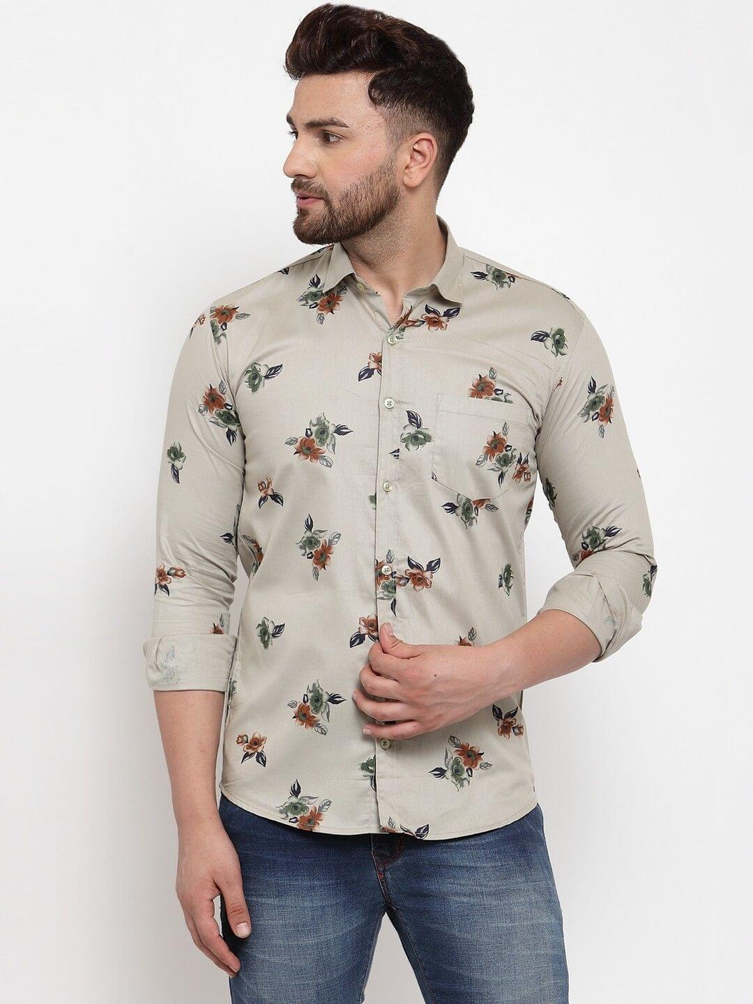 Men's Printed Cotton Blend Shirts- Brand Kiosk Store