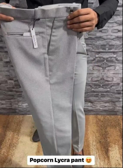 Popcorn Fabric Ankle Length Trouser For Men's- Brand Kiosk Store