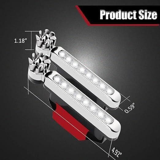 2 Pieces Car Wind Powered Light ABS Daytime Running Light for Cars Auto White- Brand Kiosk Store