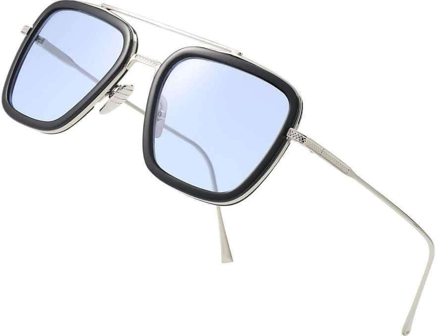 Square Sunglasses Silver Frame- Brand Kiosk Store