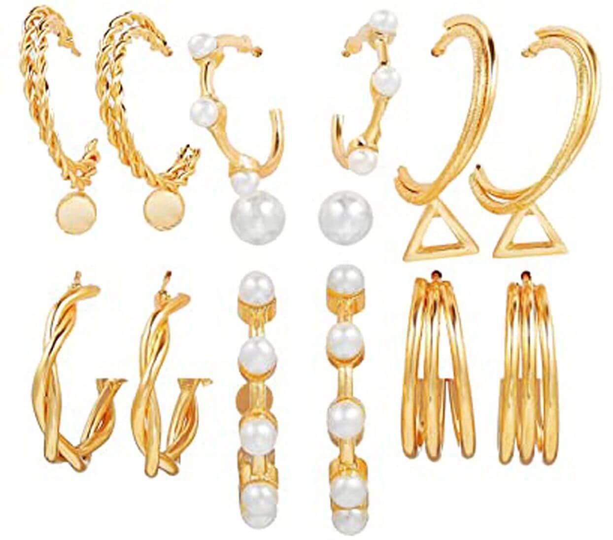 Combo Pack Of Earrings(Pack Of 9)- Brand Kiosk Store