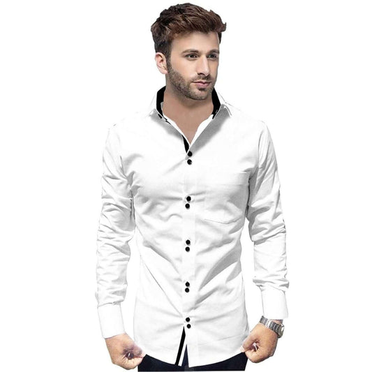 Cotton Solid Slim Fit Shirt- Brand Kiosk Store