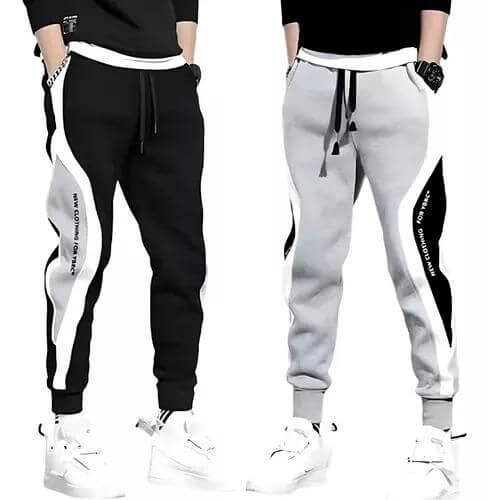 Men Regular Fleeced Trackpant (Pack of 2)- Brand Kiosk Store