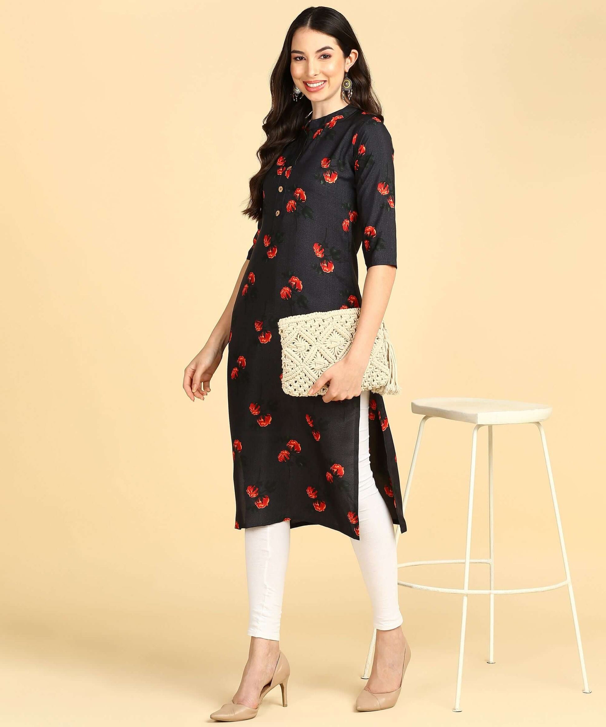 Beautiful Printed Casual Creap Kurtis- Brand Kiosk Store