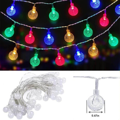 14 LED Crystal Bubble Ball String Fairy Lights For Decoration (Multicolor)- Brand Kiosk Store