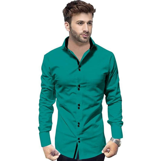 Cotton Solid Slim Fit Shirt- Brand Kiosk Store