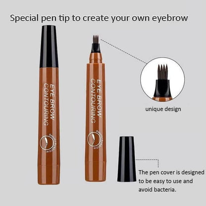 Waterproof 4 Points Microblading Eyebrow Pen with a Micro-Fork Tip Applicator- Brand Kiosk Store