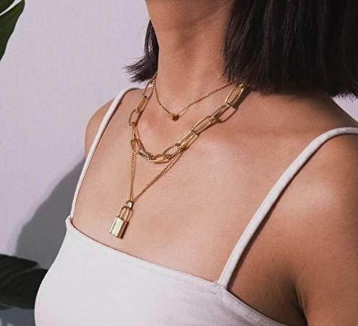 Gold Plated Stylish Necklace- Brand Kiosk Store