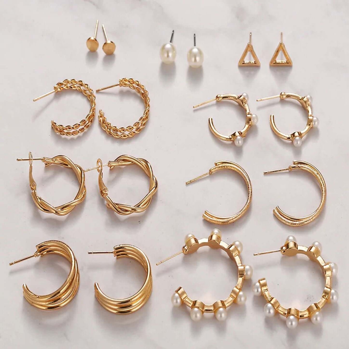 Combo Pack Of Earrings(Pack Of 9)- Brand Kiosk Store