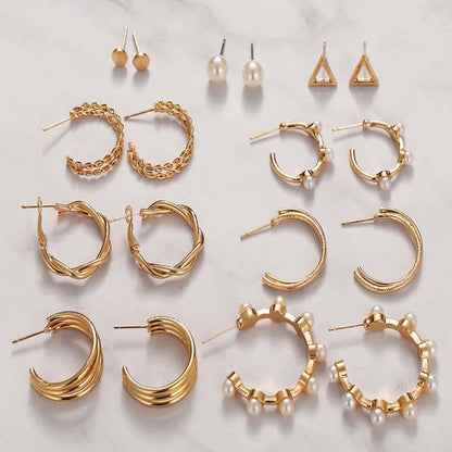 Combo Pack Of Earrings(Pack Of 9)- Brand Kiosk Store