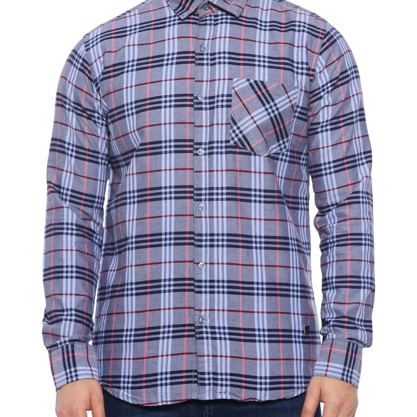 Campus Sutra Cotton Blend Checkered Full Sleeves Casual Shirt- Brand Kiosk Store