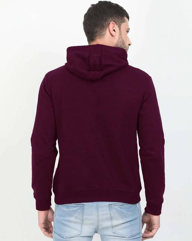 Cotton Solid Full Sleeves Mens Hoodie- Brand Kiosk Store