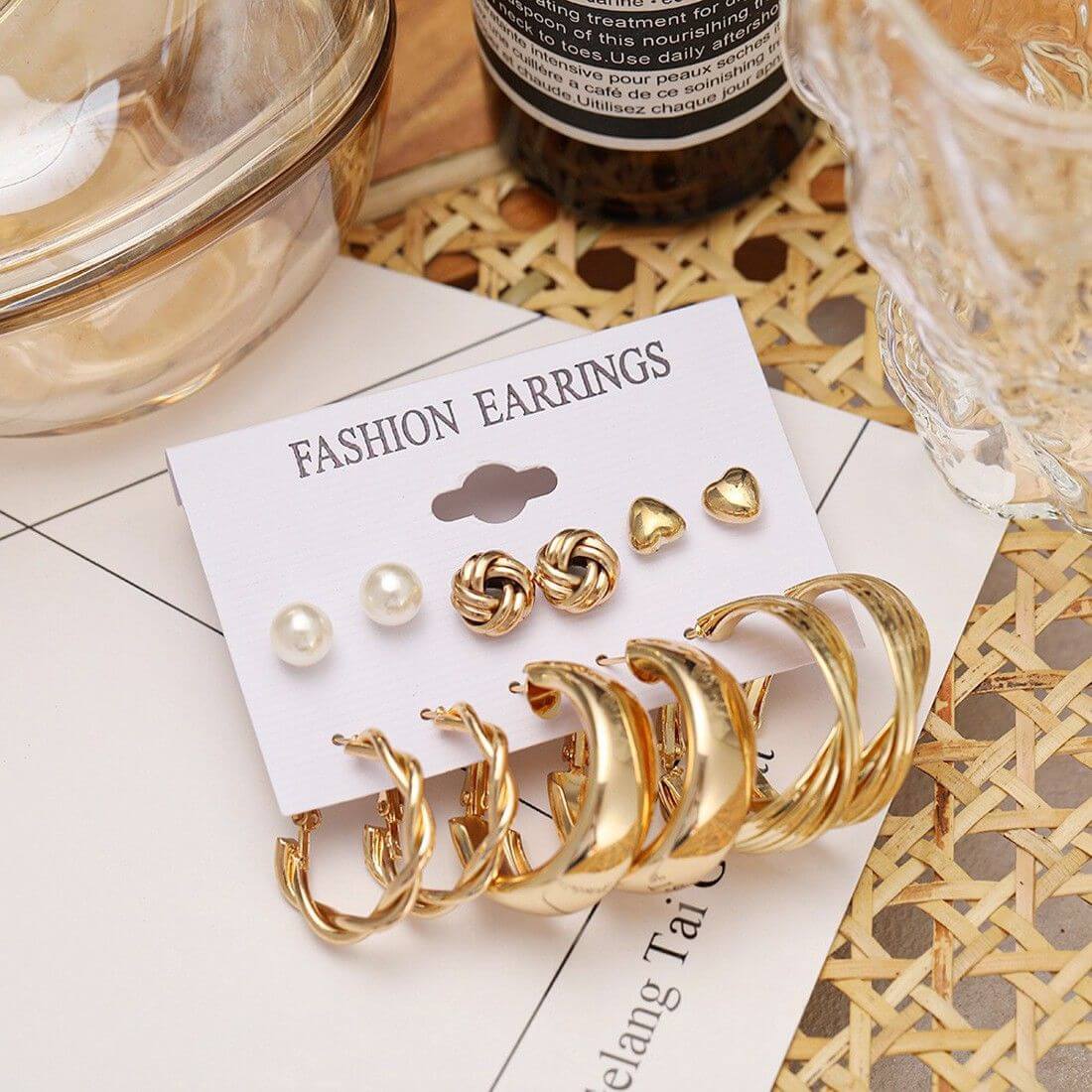 Combo Pack Of Earrings(Pack Of 6)- Brand Kiosk Store