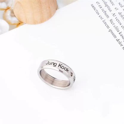 Titanium Stylish Look Unisex Ring Stainless Steel Silver Plated Ring- Brand Kiosk Store