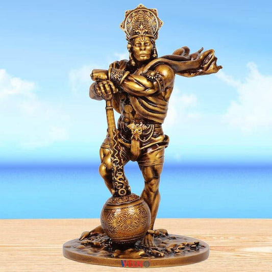 Premium Car Dashboard Resin Bahubali Hanuman Idol Home Decor Item Hanuman Murti Statue for Desk & Gift- Brand Kiosk Store