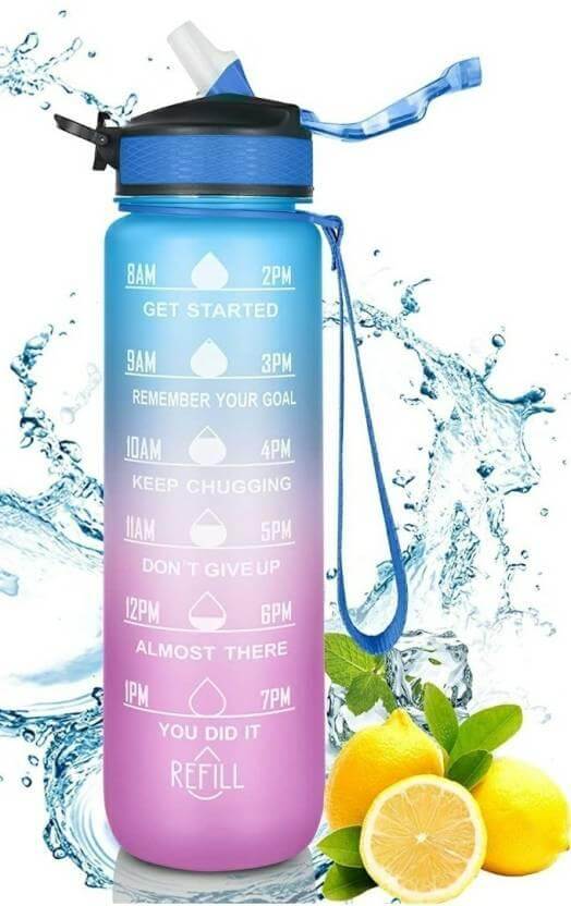 Unbreakable Water Bottle for Home with Motivational Time Marker- Brand Kiosk Store