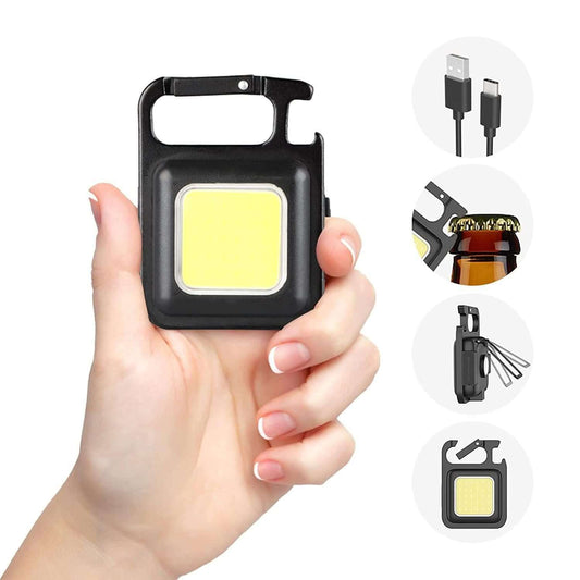 Mini LED COB Flashlight , Keychain Light, 500 Lumen Rechargeable Flashlights- Brand Kiosk Store